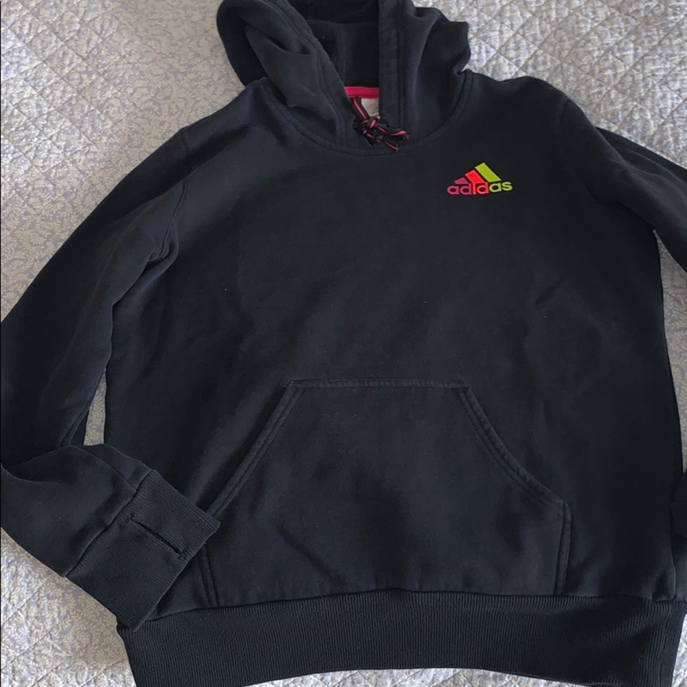 black adidas hoodie!!
